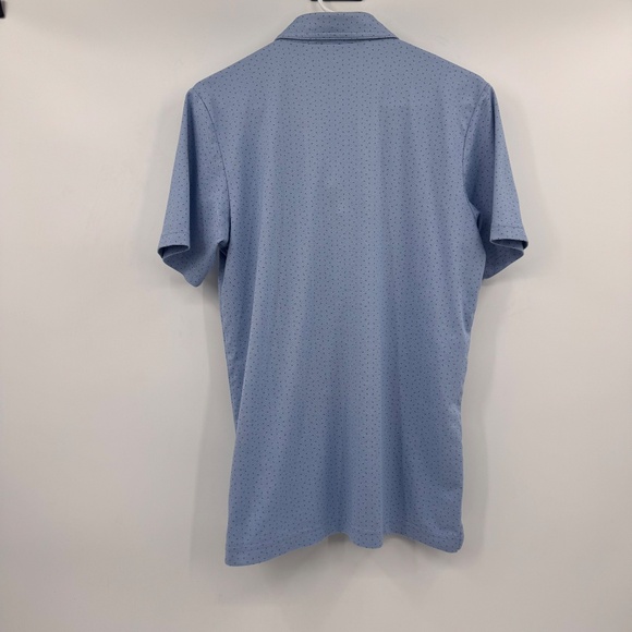 Travis Mathew Polo Shirt Men Medium Blue Short Sleeve Golf Preppy Sprinkles - Picture 3 of 9